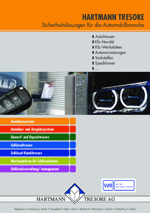 Solutions de sécurité pour l'industrie automobile