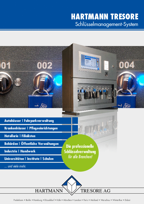 Catalogue pour systèmes de gestion des clés