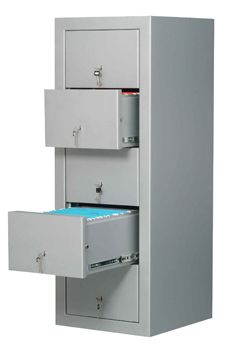 Hängeregistraturschränke zur Lagerung von Hängeakten, die nicht in Aktenordnern gesichert werden.